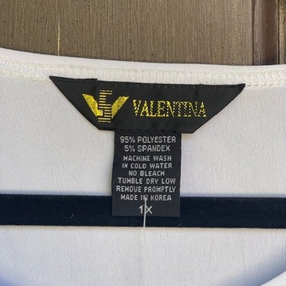 NWT Valentina white 3/4 sleeve top size 1X - Picture 4 of 6
